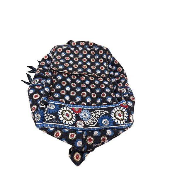 Vera Bradley blue Owl & Floral Print Quilted Backpack 16" x 14" SKU 7335 - Picture 14 of 14